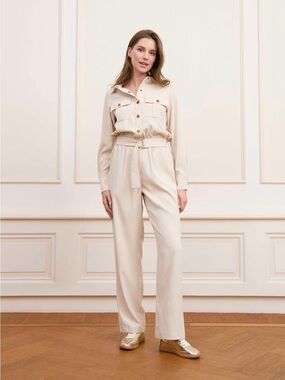 LOFTY MANNER NWT ECRU JUMPSUIT SMALL